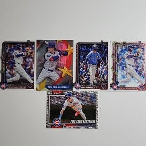 Pete Crow-Armstrong 5 Card Baseball Lot